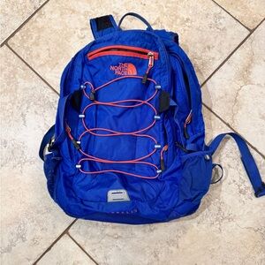 The North Face Blue and pink Backpack